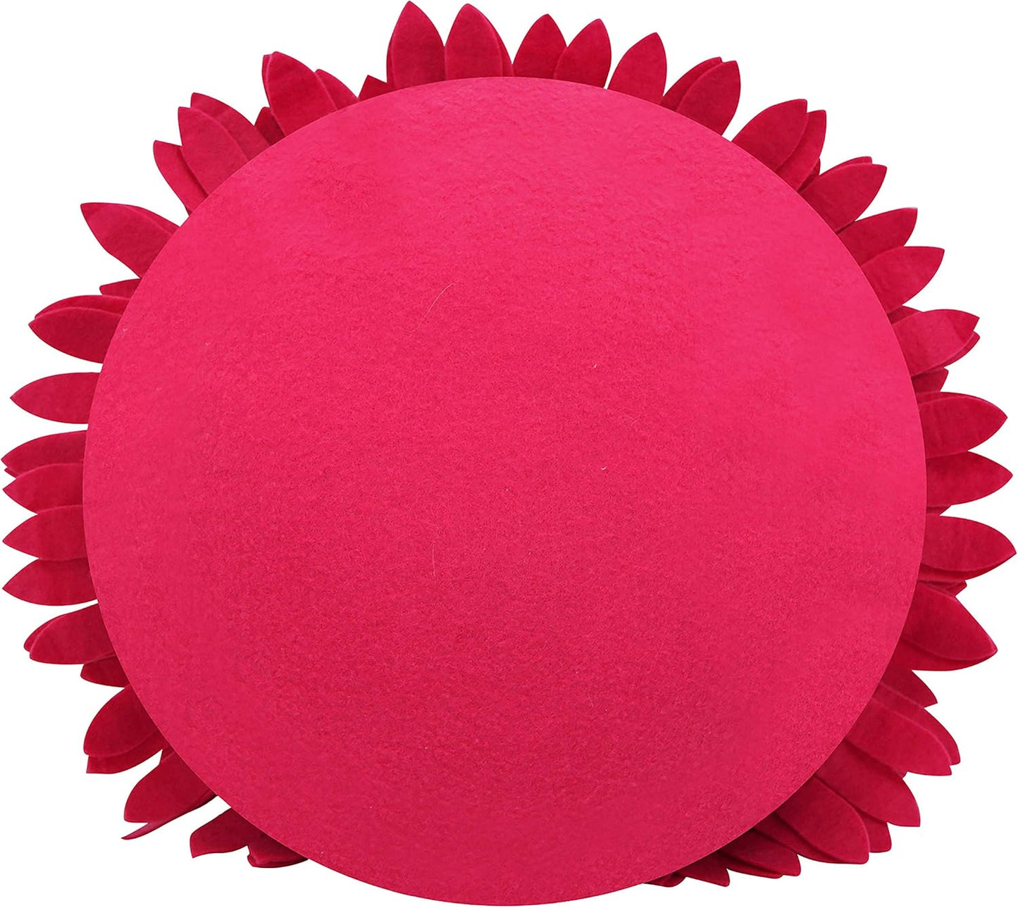 Contempo Lifestyles 3D Daisy Flower Decorative Pillow, Solid Fuchsia, 18" Flower, 16" Pillow with Insert