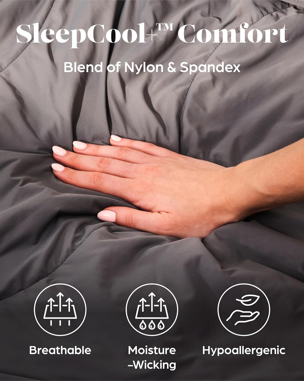 Lavish Comforts® Cooling Comforter King Size │Premium Soft Breathable Summer Cooling Blanket for Hot Sleepers │All Season Comforter │106"x96" Charcoal Dark Grey│Gift-Ready Box