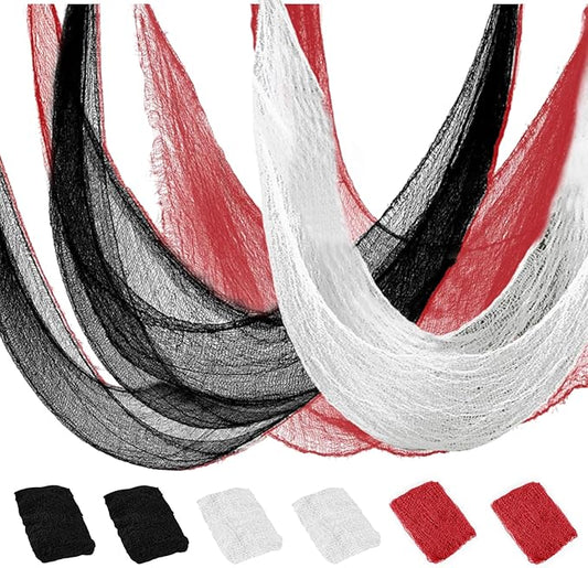 6 Pack Halloween Creepy Cloth - Halloween Decorations Clearance - 30X72 Inch Spooky Fabric Cloth for Haunted House - Creepy and Spooky Halloween Decorations for Party Outdoor Or Indoor