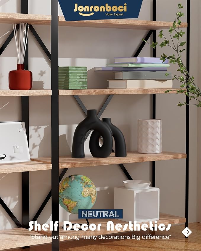 Matte Black Vase Set - Hug Hollow Donut Aesthetic Ceramic Vases Home Decor, Modern Nordic Minimalist Decorative Vase for Table Centerpiece Bookshelf Office Entryway Console Fireplace (Black)