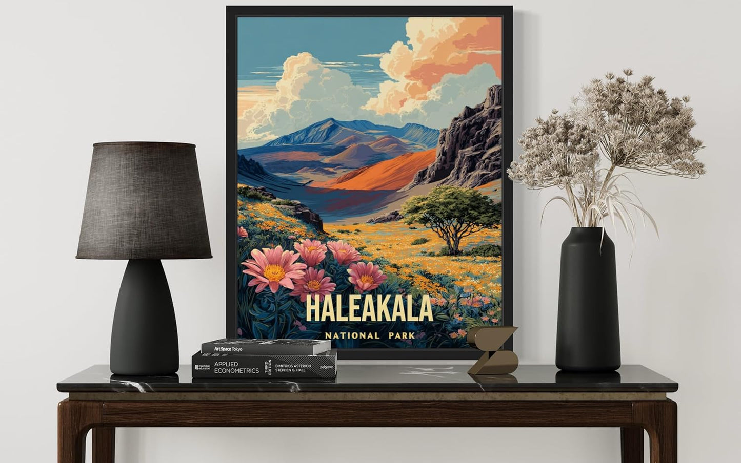 Haleakala National Park Art Print Poster, Vintage Retro Pop Art Travel Wall Art Bedroom Bathroom Living Room Decor 185 (Haleakala, 11 x 14 inches, Unframed)