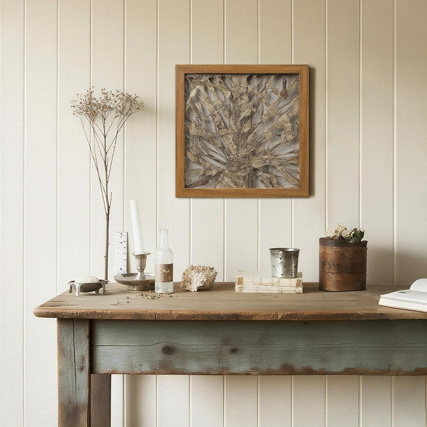 FOLKOR Abstract Wall Art Decor for Home Apartment, 12" Handmade Paper Shadow Box Artwork, Geometric Wall Hanging Plaque for Living Room Bedroom Coffee Book Shop Birthday Housewarming Wedding Gift