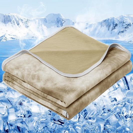 inhand Cooling Blanket Queen Size (90"x90"), Cooling Blankets for Hot Sleepers, Absorbs Heat to Keep Adults Cool for Summer Nights Sweats, Thin Cold Lightweight Blanket for Couch Bed, All Season Use