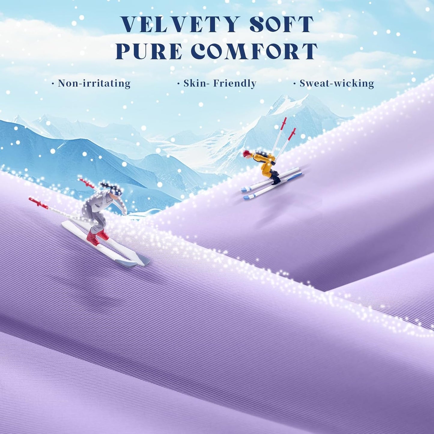 Cooling Comforter Twin Size, Double-Sided Cooling Blanket for Hot Sleepers & Night Sweats, Arc-Chill Q-Max > 0.4 Breathable Ice Blanket, Lightweight Cold Comforter (68''x90'', Purple)