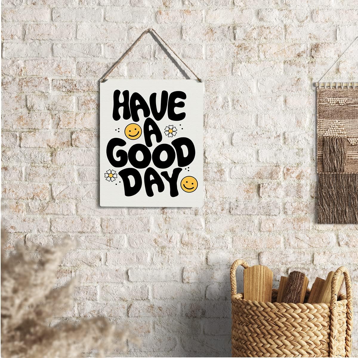 Inspirational Quote Sign Classroom Decor Have a Good Day Wall Sign Plaque Hanging Posters Artwork 8”X10” Rustic Home Office Decoration
