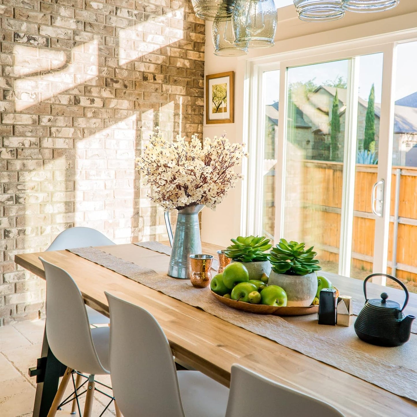 Hananona 10 Pcs Babys Breath Artificial Flowers Real Touch Fake White Flowers Silk Flowers for Spring Wedding Decor Indoor Floral Arrangement Table Centerpieces Home Decor (White, 10)