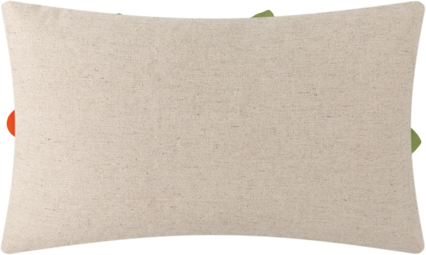 Decorative 3D Flower Throw Pillow Cover Accent Pillowcase Cushion Cover Case for Home Couch Sofa Bed Living Room Decor 12x20 Inch