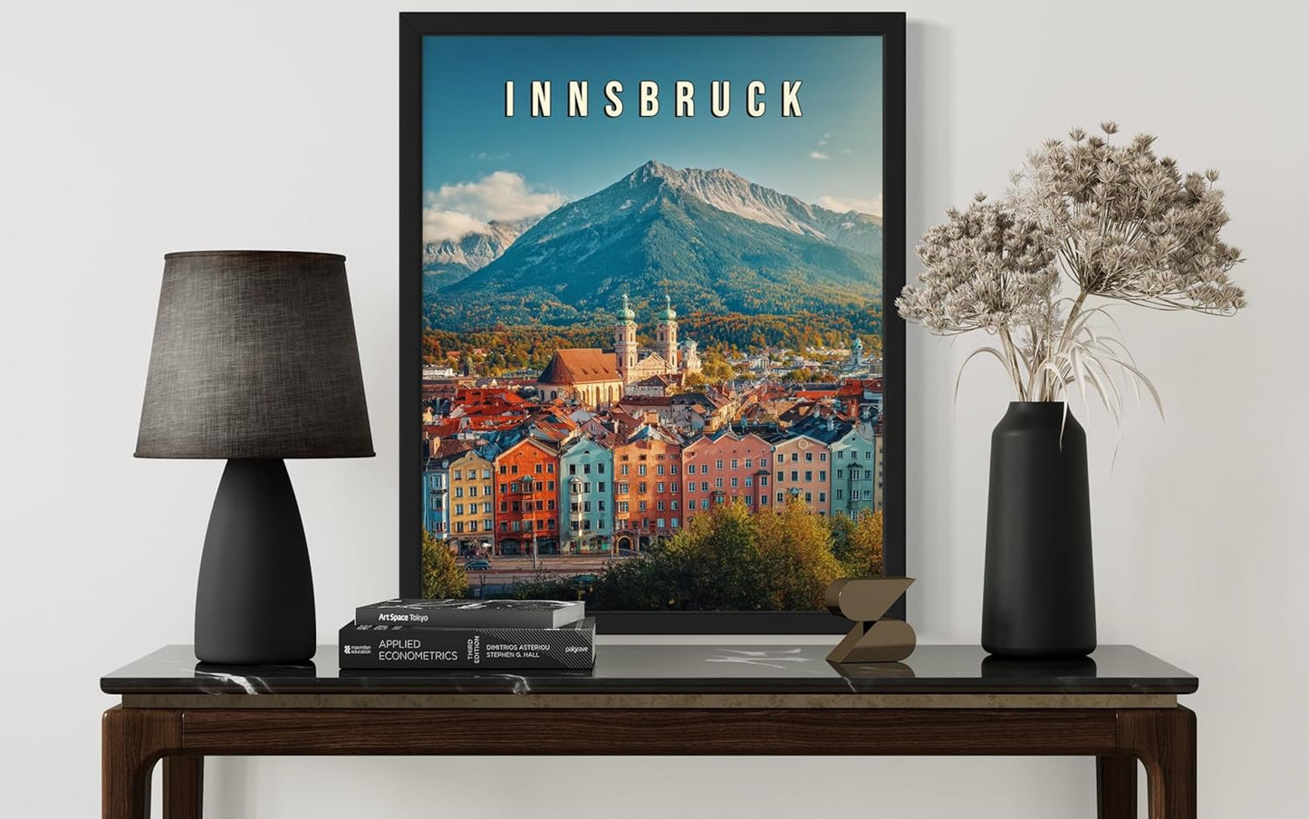 Innsbruck, Austria Art Print Poster, Europe Vintage City Retro Photography Skyline Travel Bedroom Bathroom Living Room Decor 183 (Innsbruck, Austria, 16 x 20 inches, Unframed)