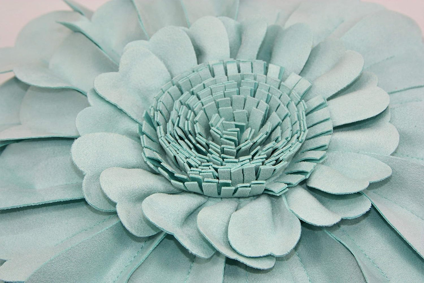 Contempo Lifestyles Flower Pillow – Decorative Pillow 3D Round Throw Pillows for Home Décor – Handmade Sweetheart Flower Pillow for Bed & Couch-Sunflower Pillow - 13 Inch Light Blue