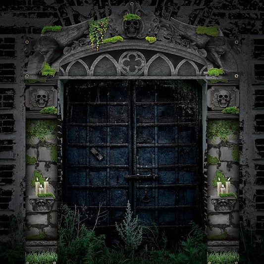 3 Pcs Halloween Cemetery Archway Halloween Cemetery Banners Gothic Outdoor Banners Sign Banner Decorations for Outdoor Party Supplies (Vintage)