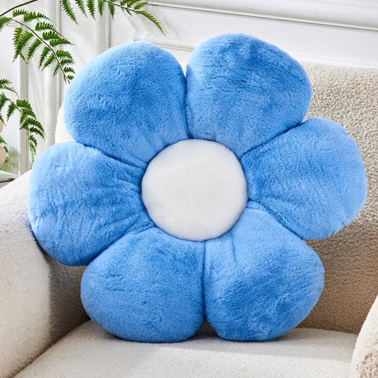 Daisy Pillow, 19.6In Cute Flower Shaped Decorative Pillow Cushion for Sofa Couch Bed Reading Tent