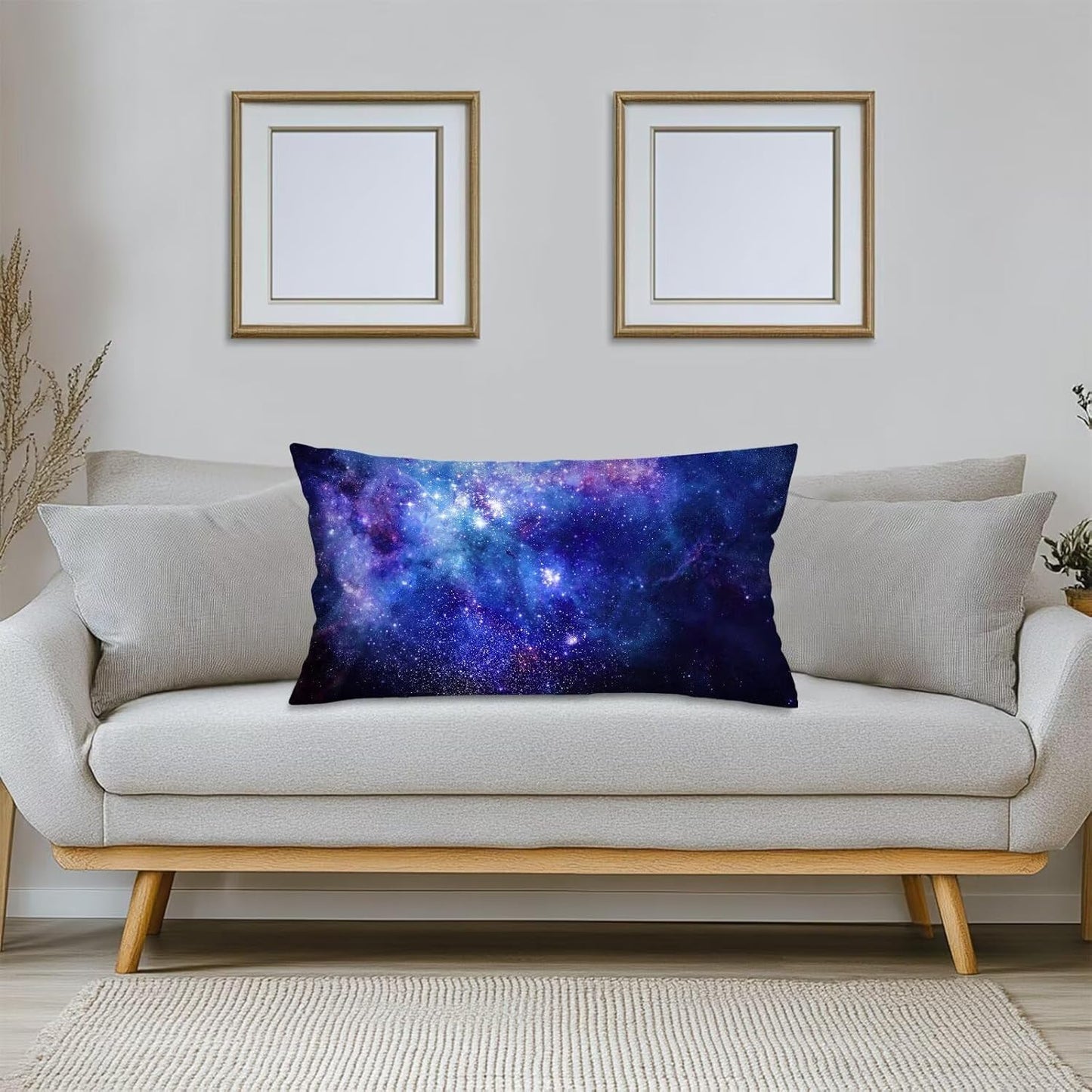 Galaxy Long Pillow Cases King Size Pillow Covers with Zipper,Outer Universe Space Nebula Star Night Decorative Pillows Cover Soft Pillowcase for Bed,Couch,Sleeping,20"x40"
