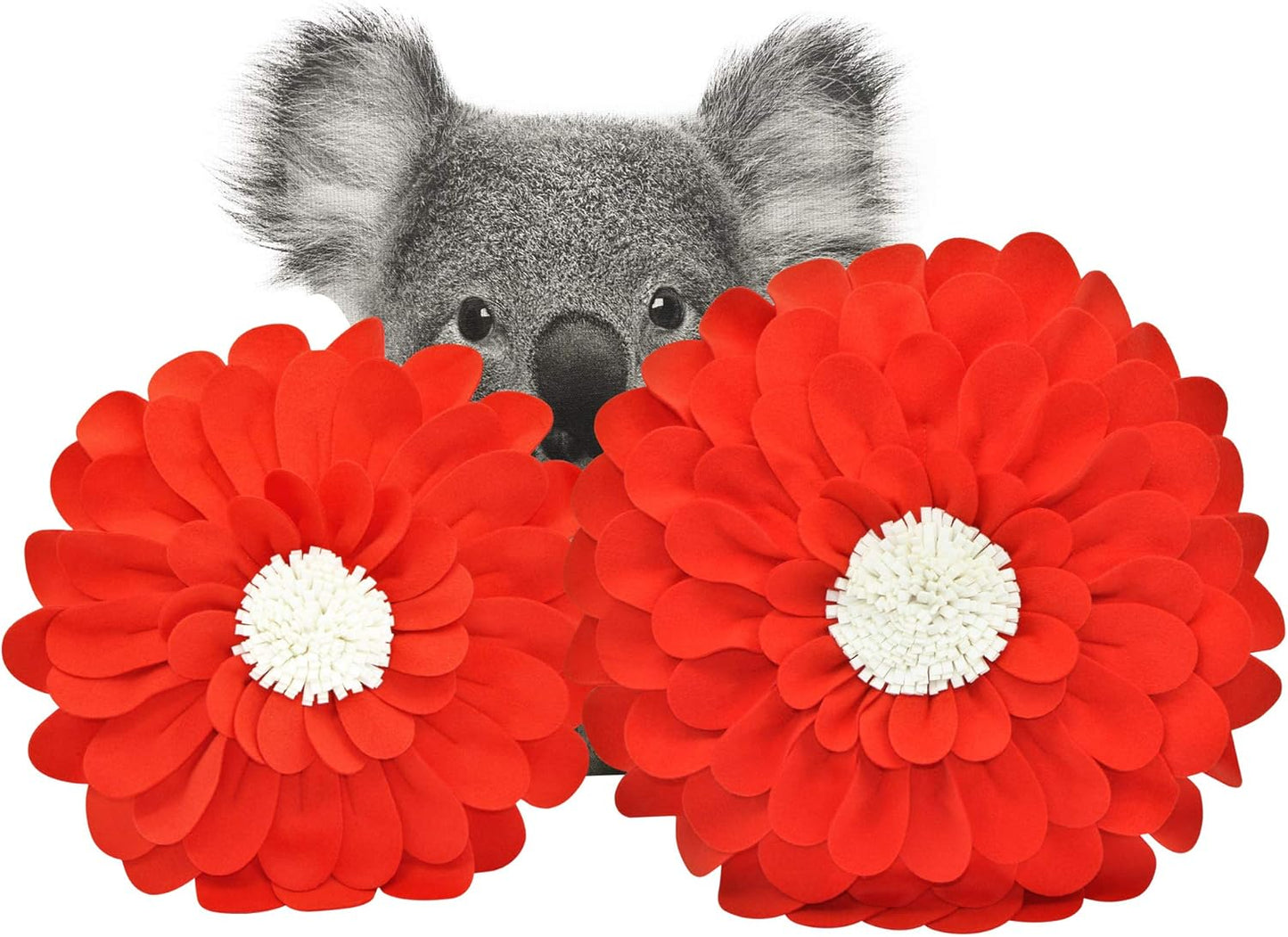 Decorative Flower Pillows – 3D Happy Daisy Flower Throw Pillow - Flower Shape Design Patented-Flower Shaped Pillow For Home Décor – Round Throw Pillows Soft & Cozy - Couch & Bed Flower Shape Pillow