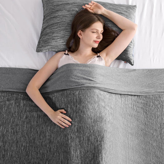 Elegear Revolutionary Cooling Blanket King, Absorbs Heat to Keep Body Cool for Night Sweats, Arc-Chill3.0 Cool Fiber Q-Max>0.5 for Hot Sleepers, Lightweight Summer Cold Blankets for Sleeping 90" x 90"
