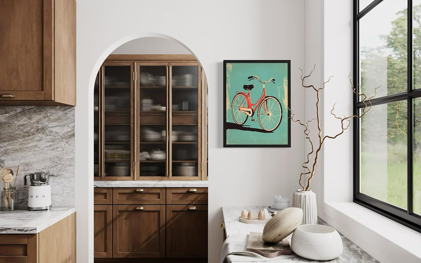 Bicycle Pop Art Poster Print, Vintage Retro Wall Art Decor Paintings Classic Artwork for Bedroom Living Room Decorations. (Bicycle, 24x36 inches (Unframed))