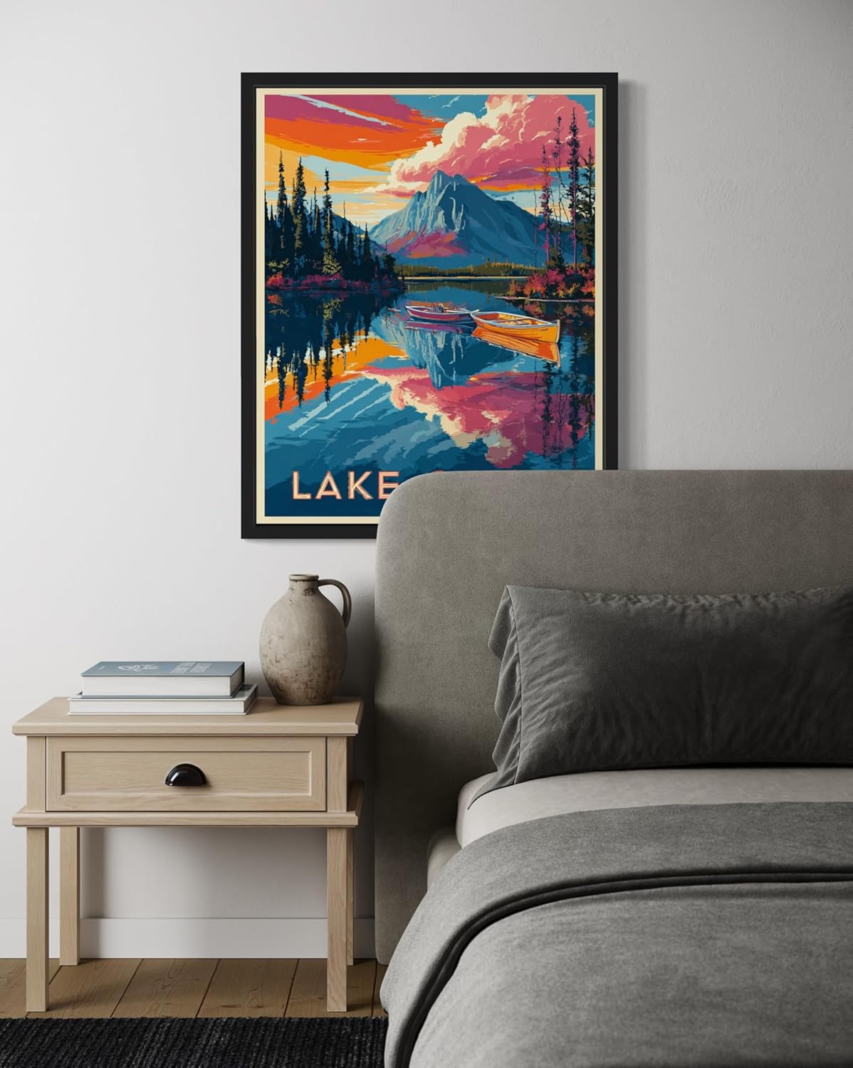 Lake Clark National Park Art Print Poster, Vintage Retro Pop Art Travel Wall Art Bedroom Bathroom Living Room Decor 185 (Lake Clark, 11 x 14 inches, Unframed)
