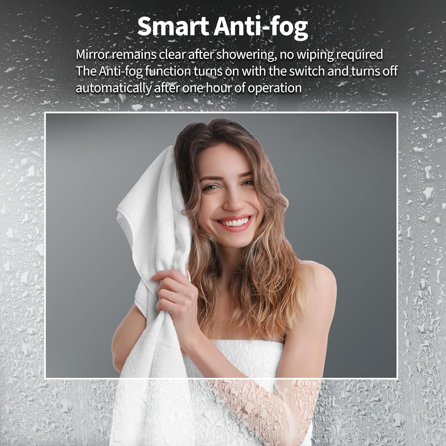 Koonmi 55"x30" LED Mirror for Bathroom, 90CRI Anti-Fog Vanity Mirror with Front and Backlight, Shatter-Proof Wall Mirror with Light, Easy Install Lighted Mirror for Modern Bathroom (IP65)