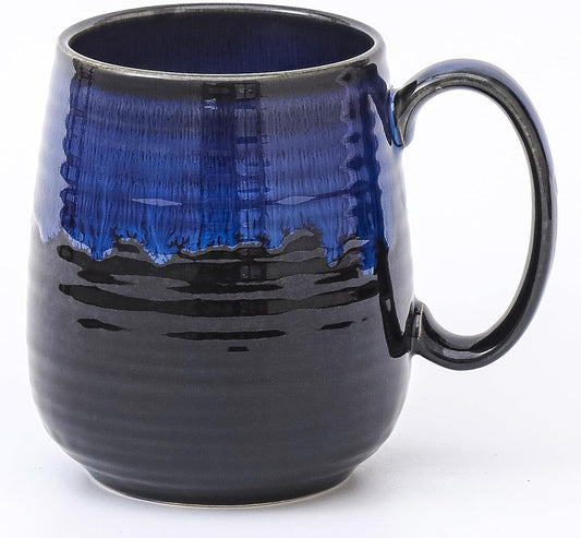 Large Coffee Mugs, Extra Large Ceramic Coffee Mug, 23 oz Handmade Pottery Mug, Big Tea Cups with Handle for Office and Home, Dishwasher and Microwave Safe (Sky Blue)