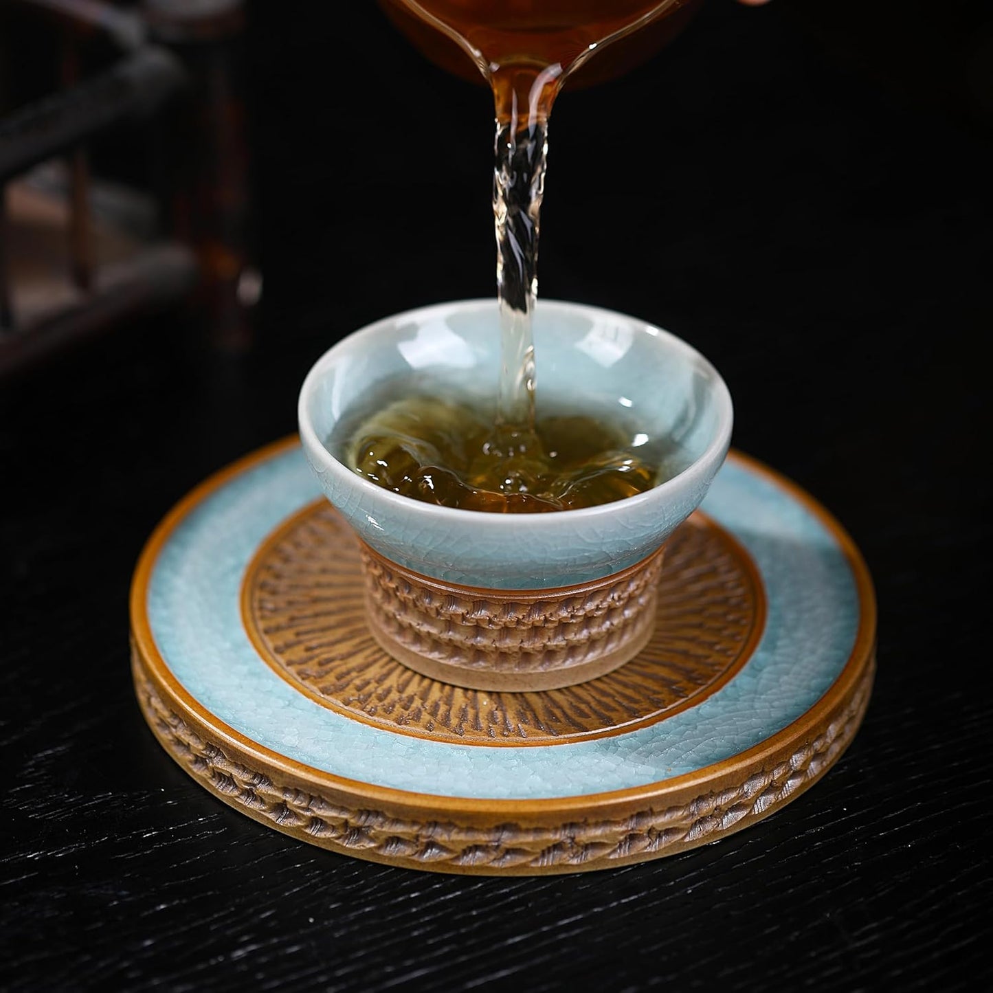 Handmade Ceramic Tea Cup, Traditional Japanese Chinese Style, with Exquisite Hand - Painted Patterns, High - quality Porcelain