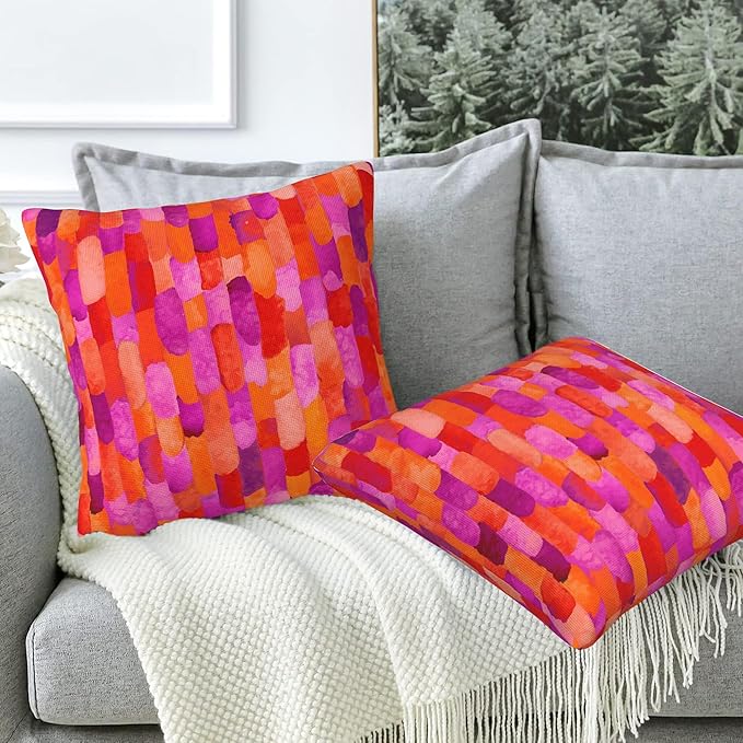 Throw Pillow Covers Vintage Flowers Pillow Covers 20x20 Inch Set of 2 Throw Pillows Decorative Pillow Cases Cushion Covers for Bedroom Livingroom Sofa Farm House