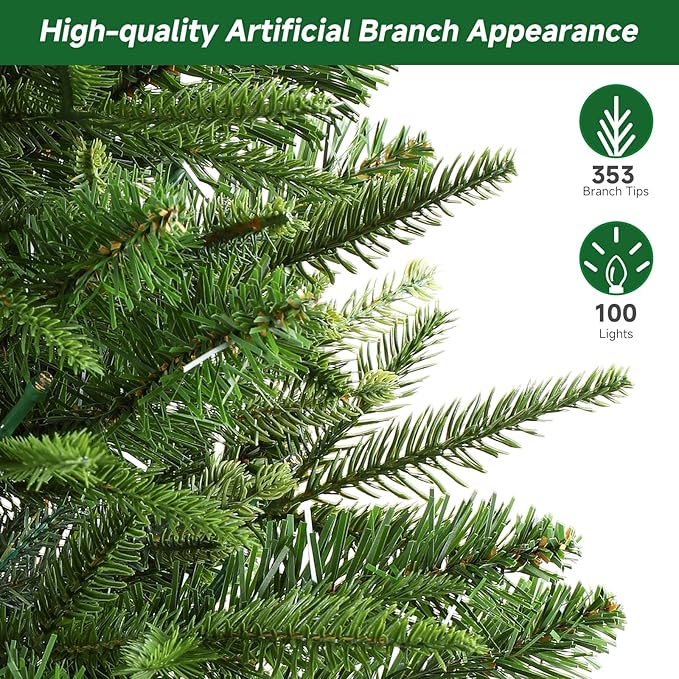 4 ft Small Mini Prelit Artificial Christmas Tree with Color LED Lights, Remote Control and Timer, Perfect PE+PVC Little Tabletop Christmas Tree for Table Top Decor, Home,Wedding, Dining Desk, 4 Foot