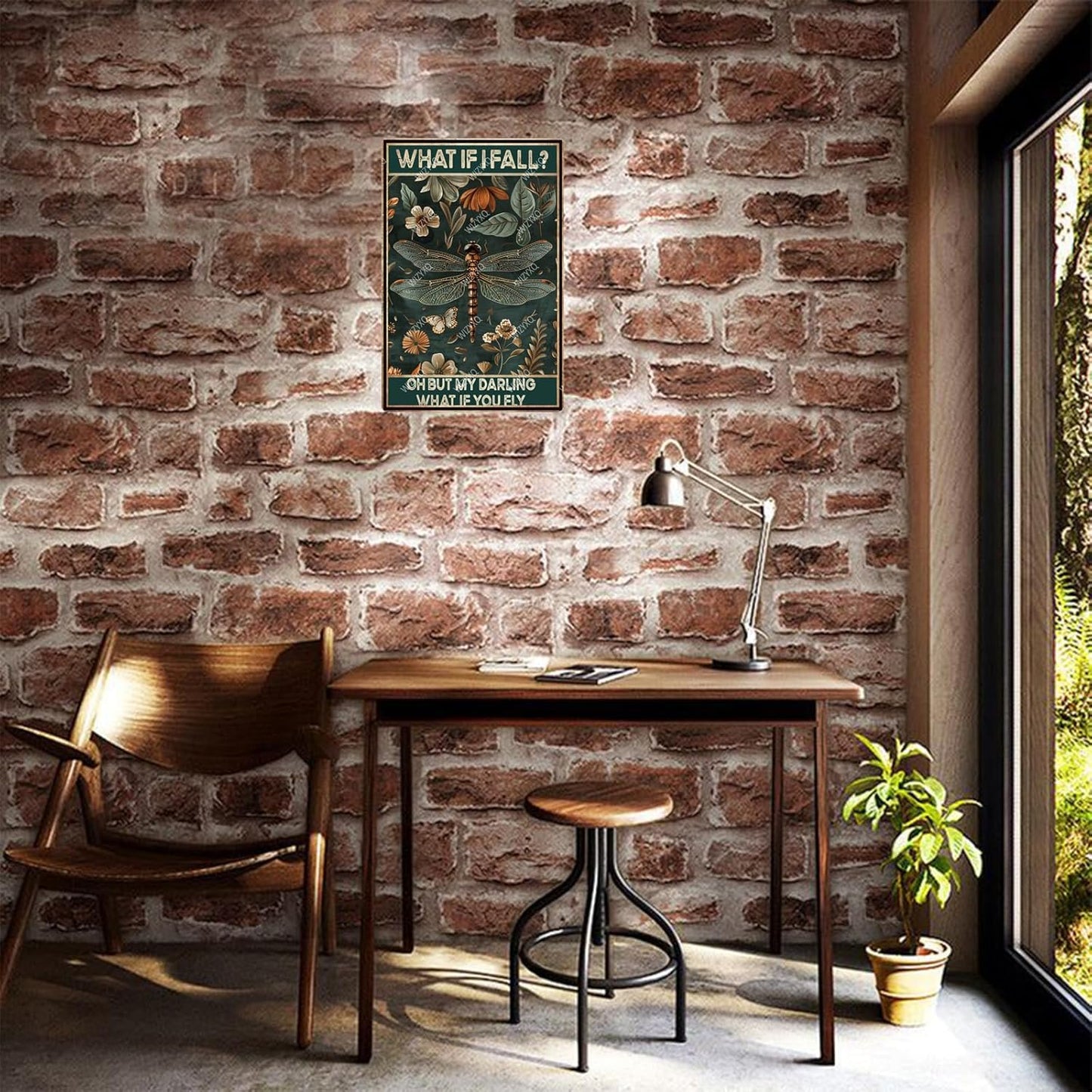 Metal Signs What If I Fall Oh But My Darling What If You Fly Retro Tin Sign for Home Office Kitchen Bar Cafe Garden Wall Decor 12x8 Inch