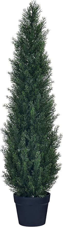 3ft Artificial Cedar Topiary Trees - Fake Boxwood Topiary Cypress Trees Potted Plants, Artificial Plants Shrubs for Home Indoor Outdoor Garden Porch Decor