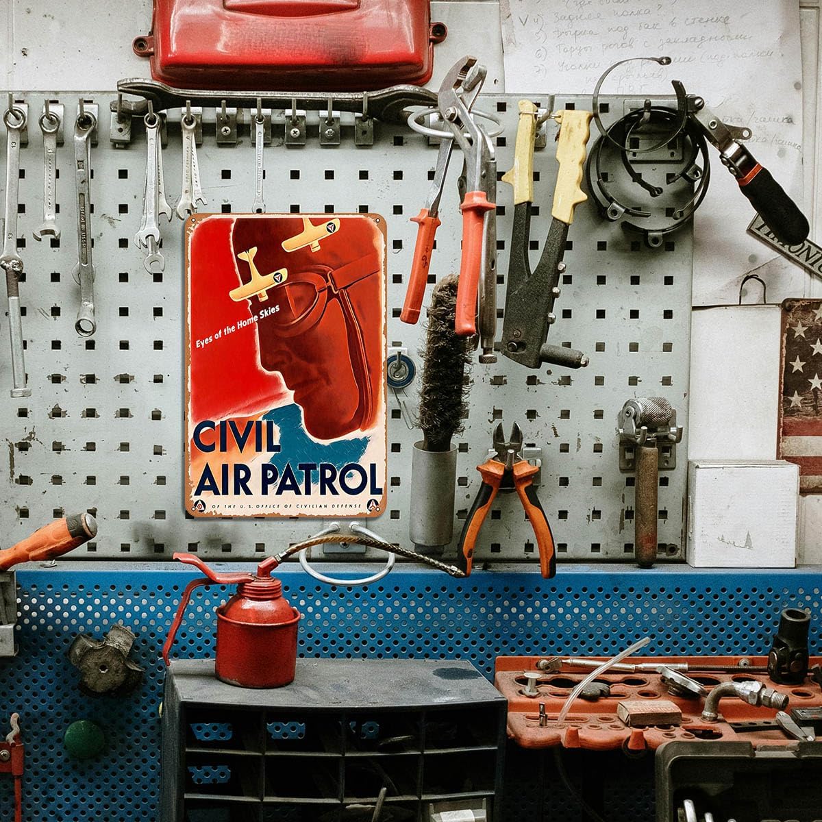 Civil Air Patrol Metal Sign - Aviation Wall Art and Airplane Decor, Retro Pilot Gift for History Enthusiasts, Home, Office, or Man Cave, 8"x12" Tin Poster