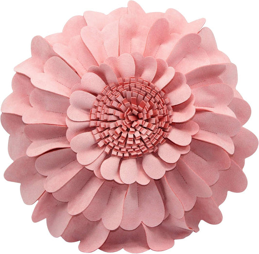 Contempo Lifestyles Flower Pillow – Decorative Pillow 3D Round Throw Pillows for Home Décor – Handmade Sweetheart Flower Pillow for Bed & Couch-Sunflower Pillow - 16 Inch Peach