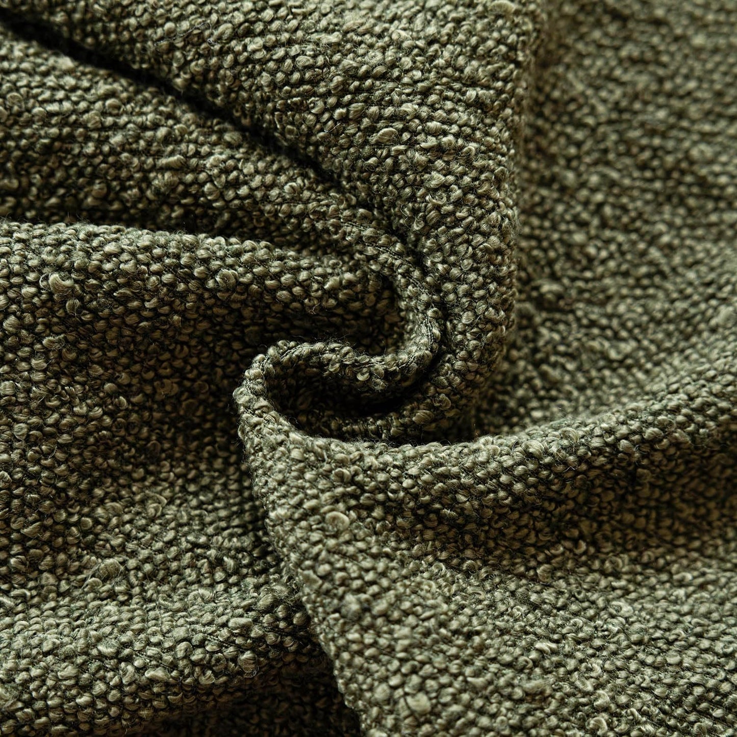 Foindtower Decorative Textured Boucle Throw Pillow Covers Accent Solid Pillow Cases Neutral Soft Cozy Couch Cushion Case for Chair Sofa Bedroom Living Room Home Decor 16x16 Inch,1PC,Moss Green