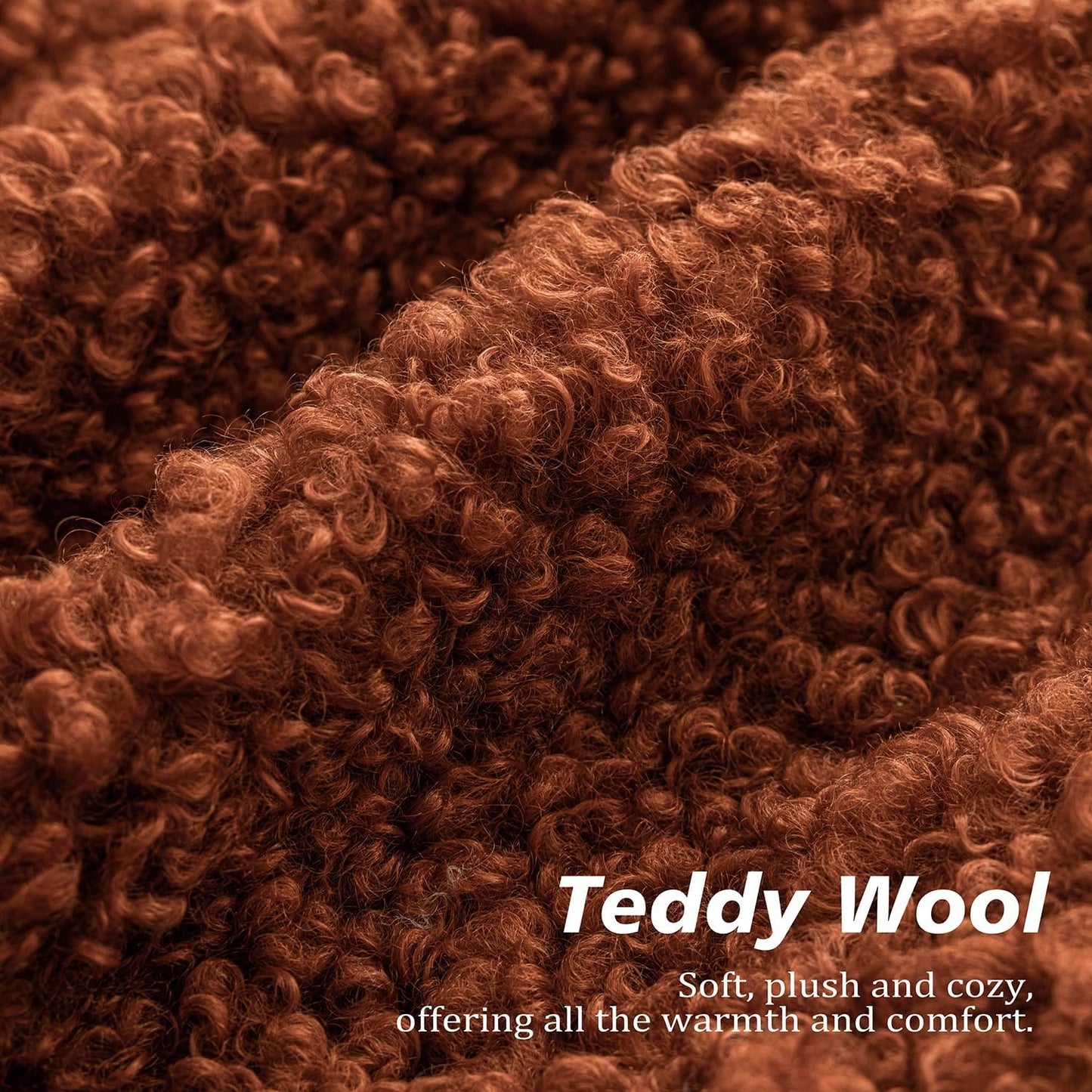 Foindtower 2 Pieces 22x22 Inch Hazel Brown,Faux Fur Throw Pillow Cover Accent Sherpa Furry Pillow Covers Fuzzy Soft Pillowcases Cozy Sheepskin Decorative Fleece Cushion Case for Bed Couch Living Room