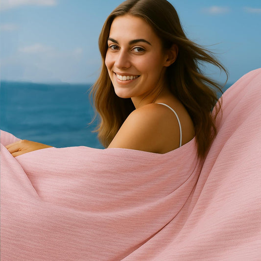 DOWNCOOL Cooling Blanket Queen Size, Pink Summer Blanket for Hot Sleeper and Night Sweats, Lightweight Soft Q-Max>0.4 Arc-Chill Cool Blanket