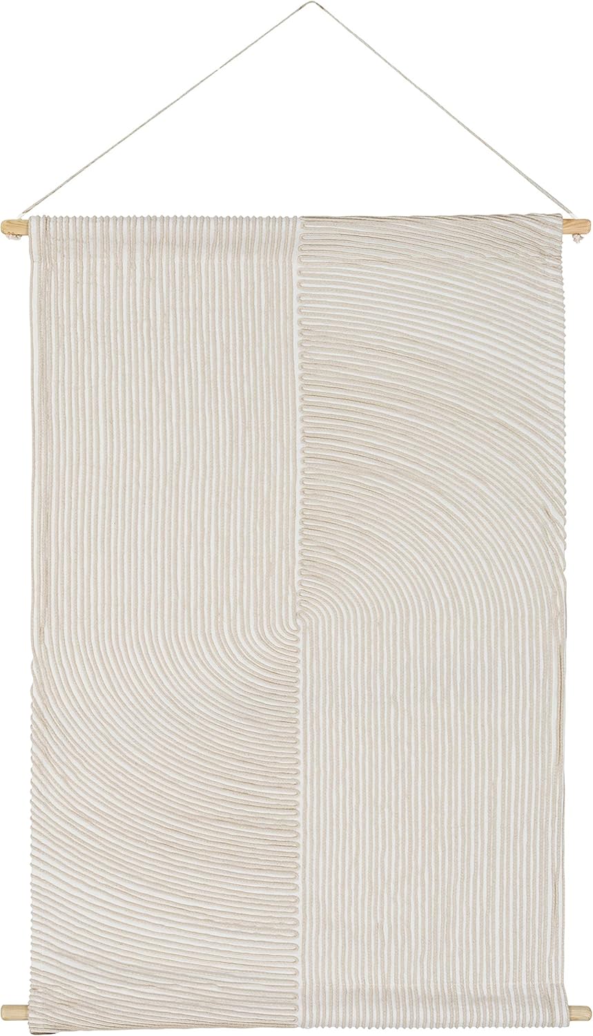 Mark&Day Wall Art, Gerlos Modern Farmhouse Ivory Macrame Tapestry Wall Hanging for Living Room, Bedroom, Office or Kitchen (36"H x 24"W)
