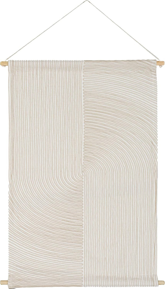 Mark&Day Wall Art, Gerlos Modern Farmhouse Ivory Macrame Tapestry Wall Hanging for Living Room, Bedroom, Office or Kitchen (36"H x 24"W)