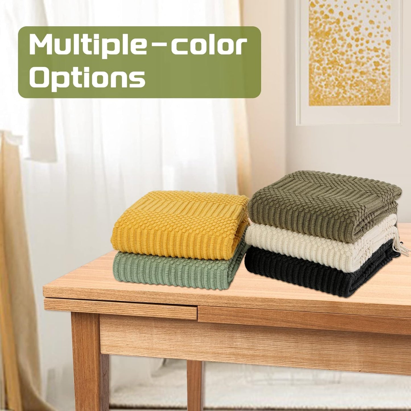 Blagic Knitted Throw Blanket for Couch, Bed and Sofa. Super Soft Blanket with Tassels, Yellow Throw Blanket, 60 x 80 Inches Lightweight & Cosy Home Decor