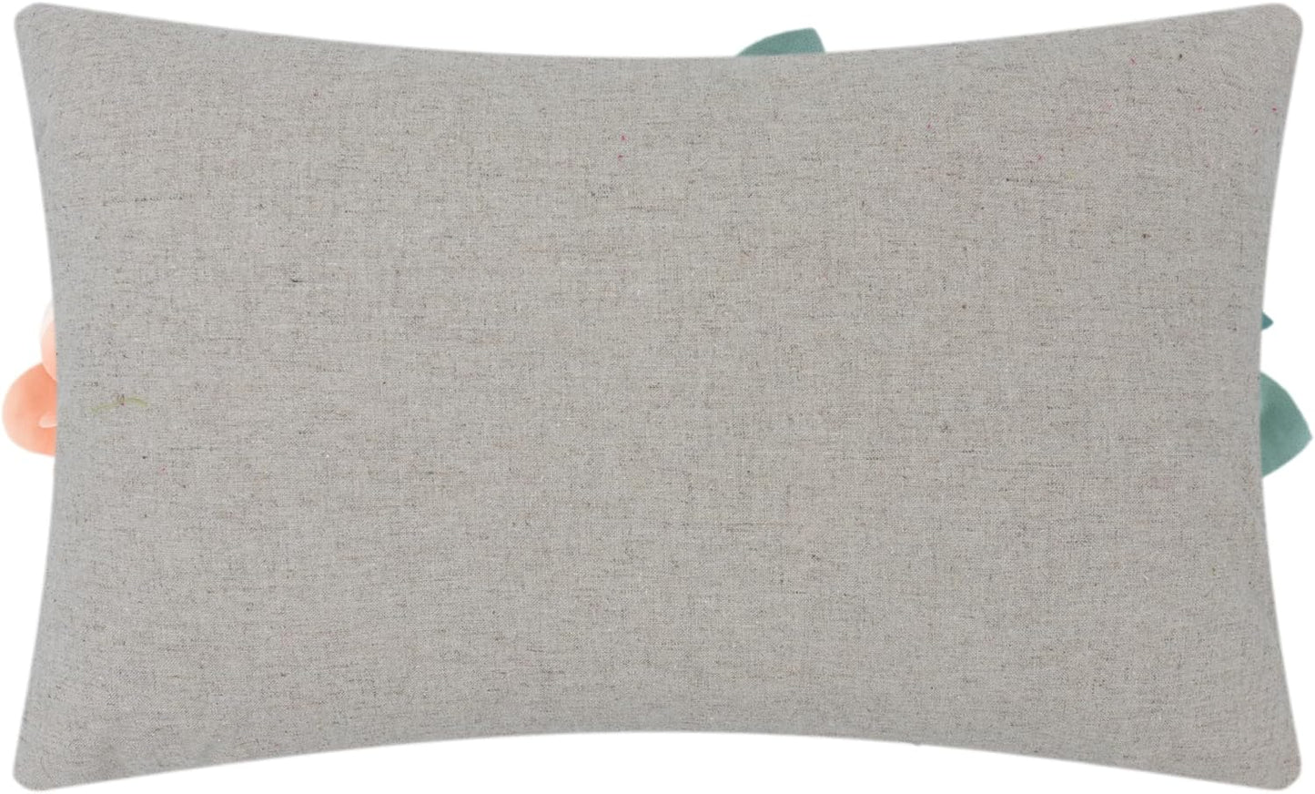 Decorative 3D Flower Throw Pillow Cover Pillowcase Cushion Cover Case for Home Couch Sofa Bed Living Room Decor 12x20 Inch Peach Pink