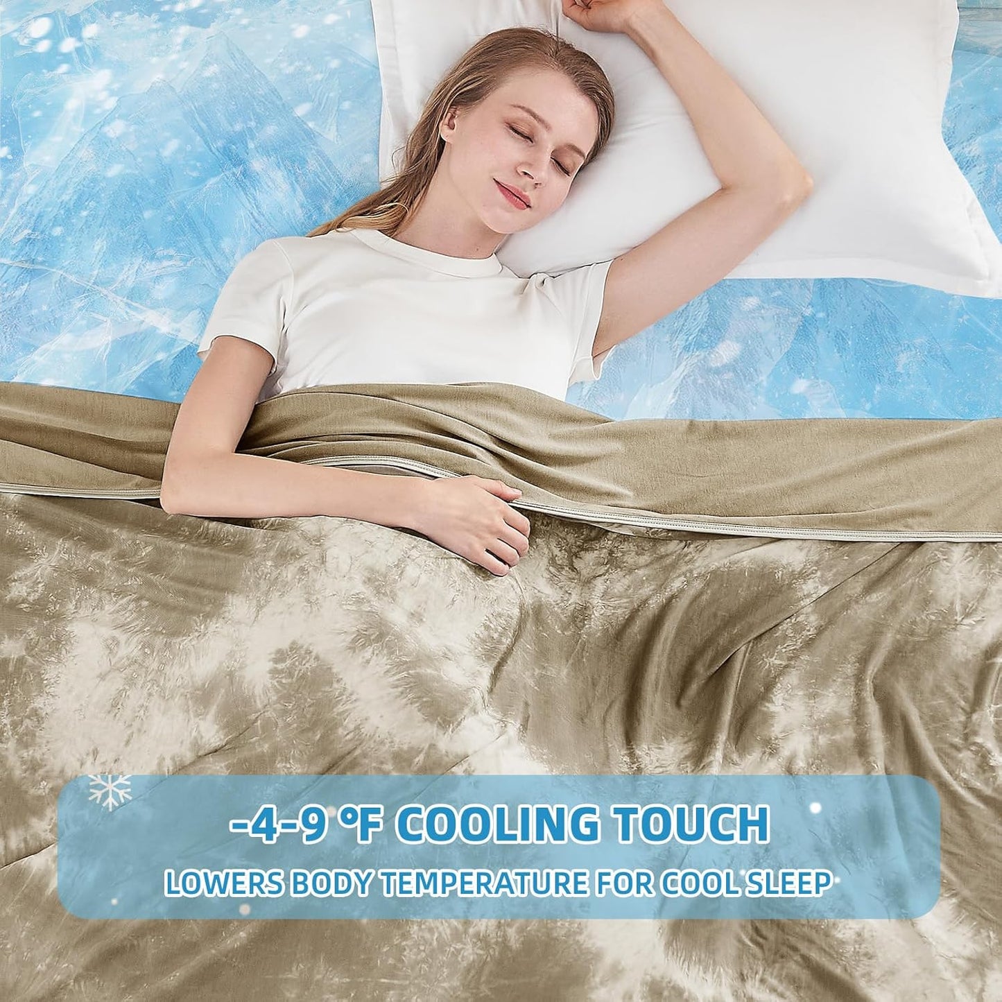 inhand Cooling Blanket Twin Size (60"x80"), Cooling Blankets for Hot Sleepers, Absorbs Heat to Keep Adults Cool for Summer Nights Sweats, Thin Cold Lightweight Blanket for Couch Bed, All Season Use