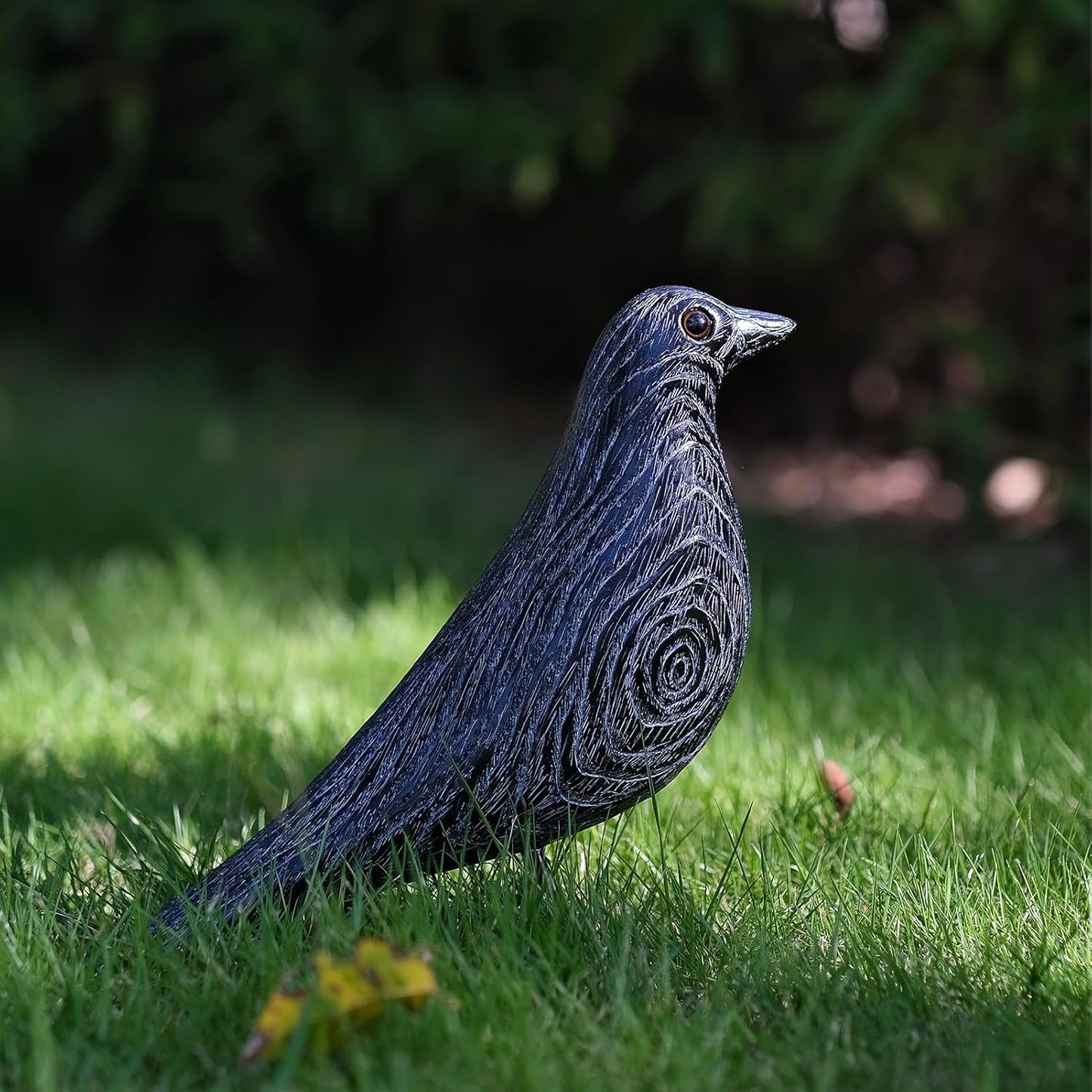 Mid Century Home Decor, House Bird, Adornment Office Home Decor, Desk Dove Ornament, Arts Pigeon Gifts, Replica Sculpture(Woodgrain, White Stripe)