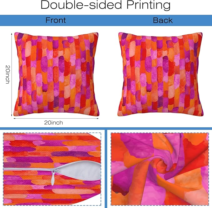 Throw Pillow Covers Vintage Flowers Pillow Covers 20x20 Inch Set of 2 Throw Pillows Decorative Pillow Cases Cushion Covers for Bedroom Livingroom Sofa Farm House