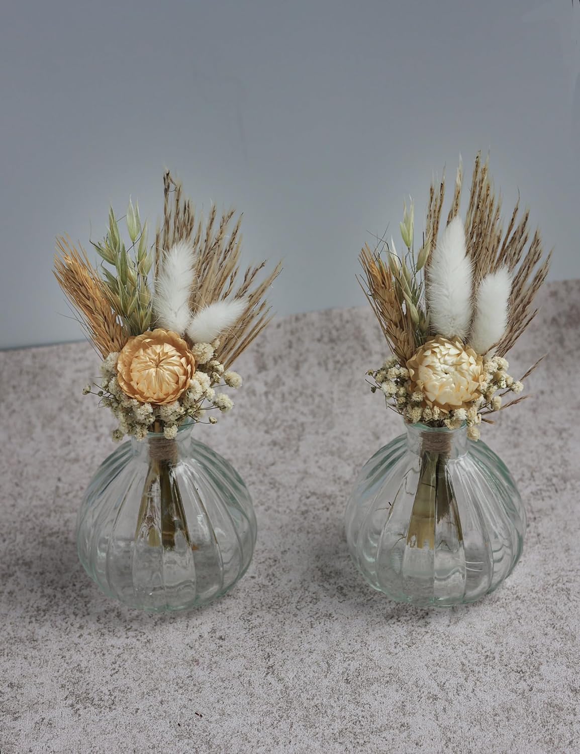 Mini Dried Flower Bouquets for Bridesmaid Proposal Gift Boxes, Birthday Cake Arrangements, Boutonnieres, Small Vases for Table centers, Bohemian Wedding Decorations, Bridal Shower Favors. (Daisy)