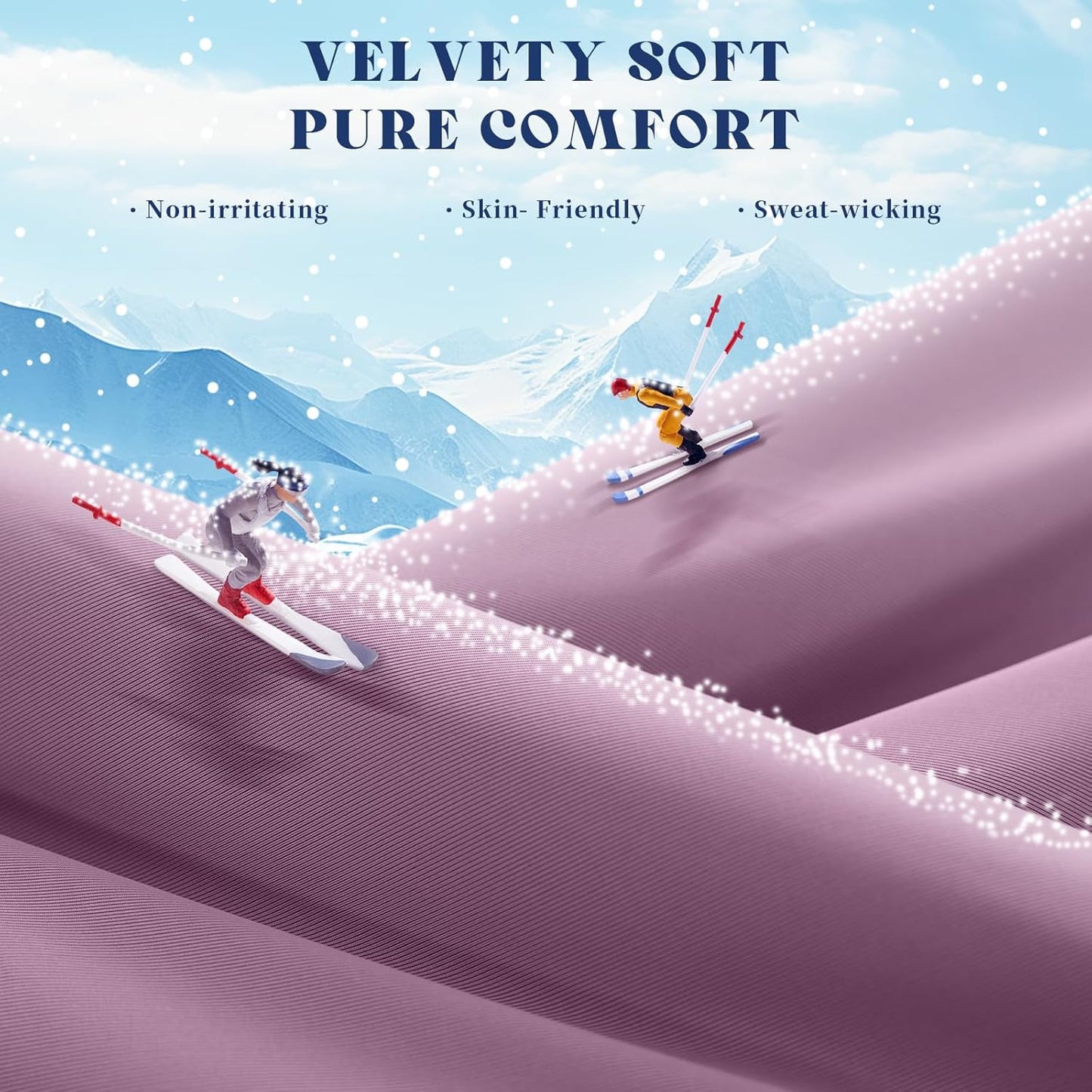 Cooling Comforter Twin Size, Double-Sided Cooling Blanket for Hot Sleepers & Night Sweats, Arc-Chill Q-Max > 0.4 Breathable Ice Blanket, Lightweight Cold Comforter (68''x90'', Muted Pink)