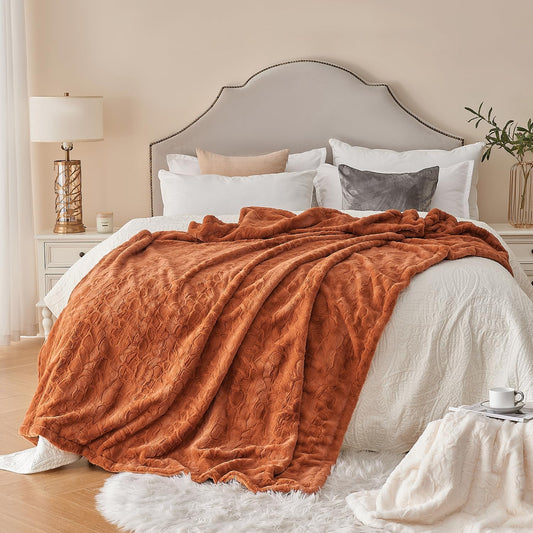Krifey Oversized Faux Fur Blanket, Super Soft Cozy Blanket, Luxury Fluffy Throw Blanket Fuzzy Bed Throw, Plush for Women, Camel 60" x 80"