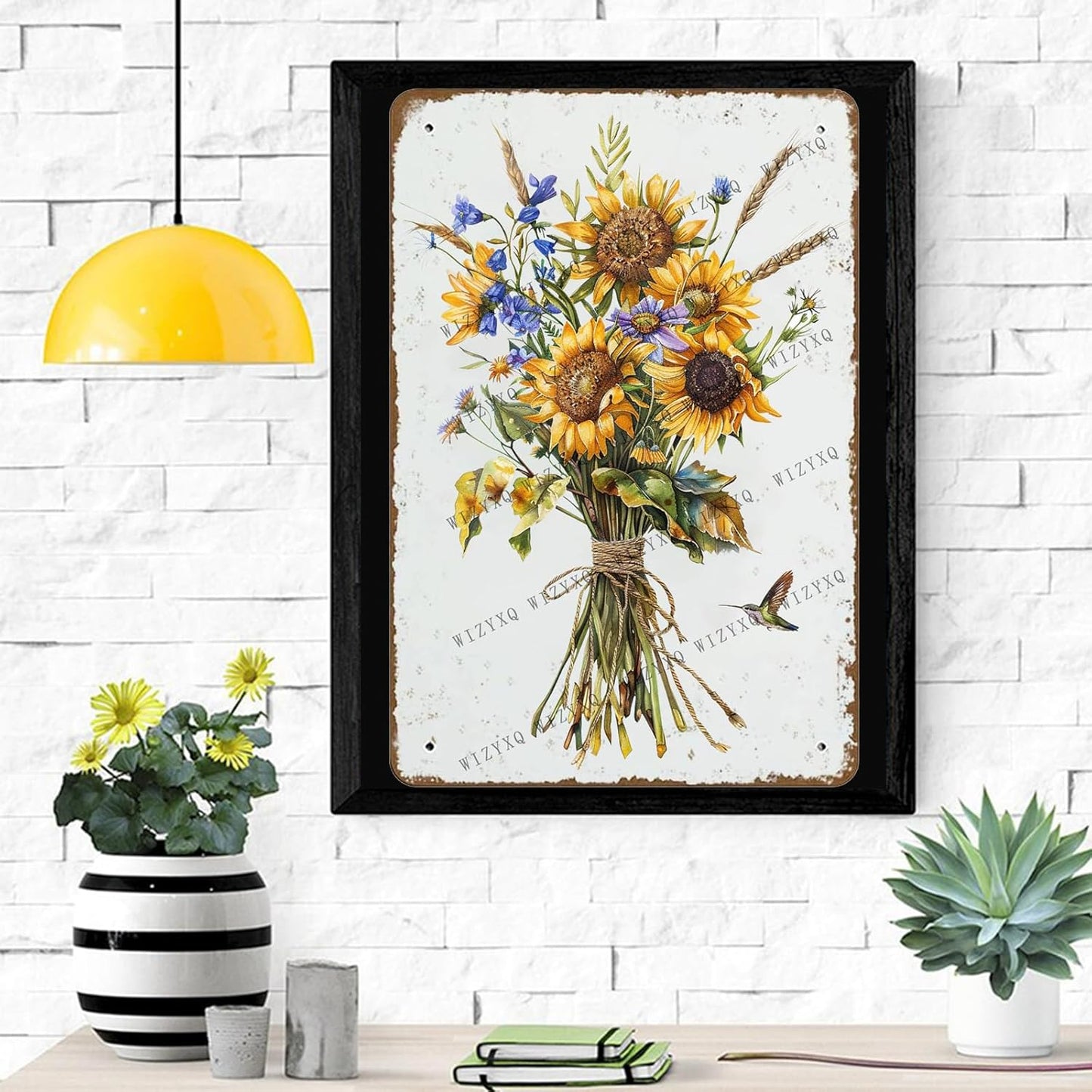 Metal Signs Farmhouse Wildflower Vintage Metal Tin Sign for Home Office Kitchen Bar Cafe Garden Wall Decor 12x8 Inch