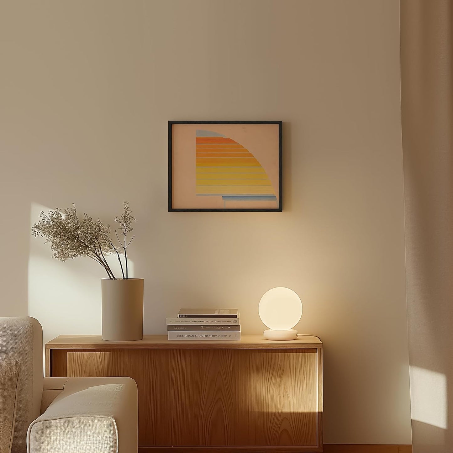 HAUS AND HUES Colorful Abstract Wall Art - Minimalist Retro Picture for Living Room Decor, Red and Pink Modern Wall Art Painting (Winold Reiss, Unframed, 11x14)