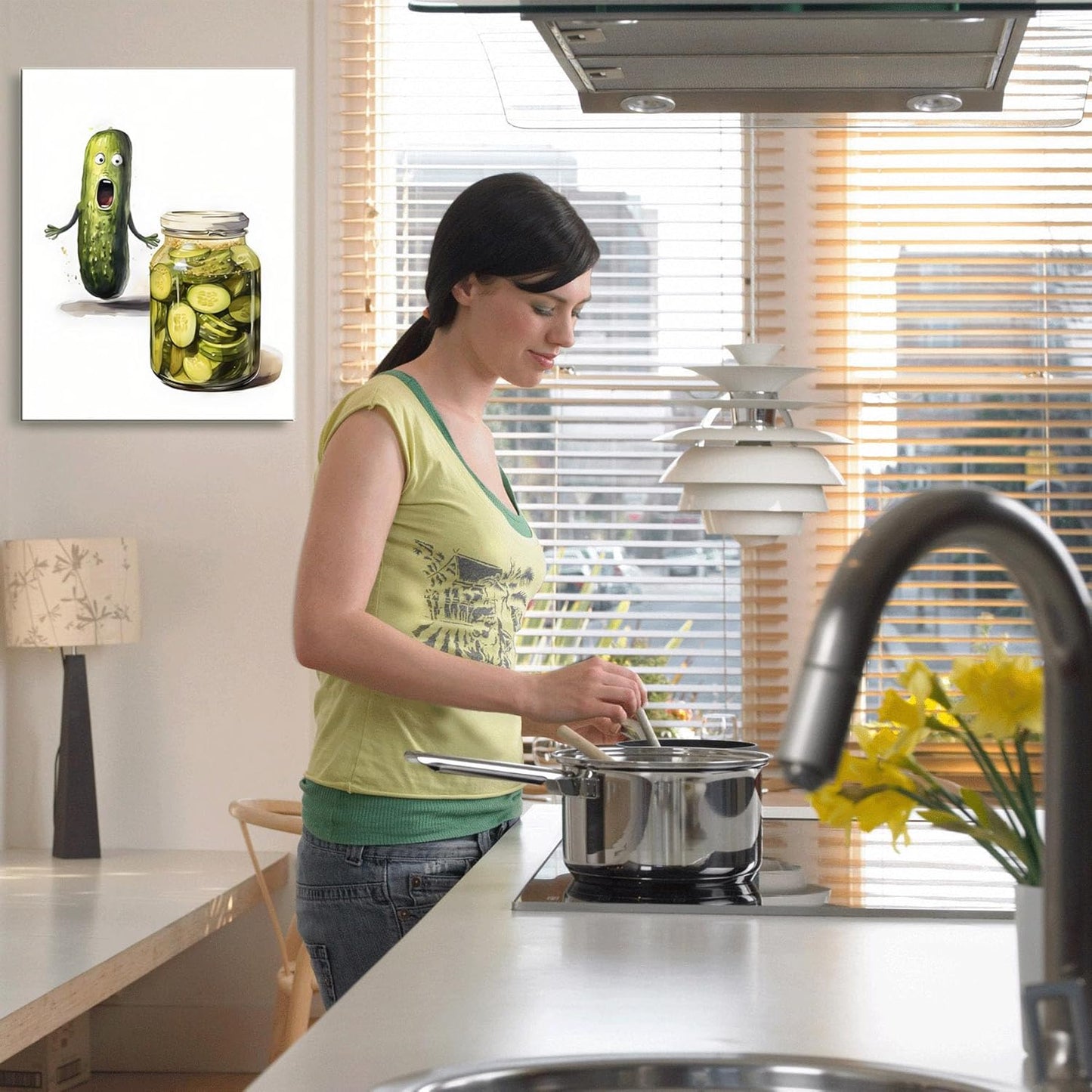 Kitchen Wall Decor funny Canvas Wall Art Vintage Painting Picture for Modern Home Dining Room Contemporary Artwork Decoration Kitchen Canvas Wall Art for Dining Room Decorative A-382