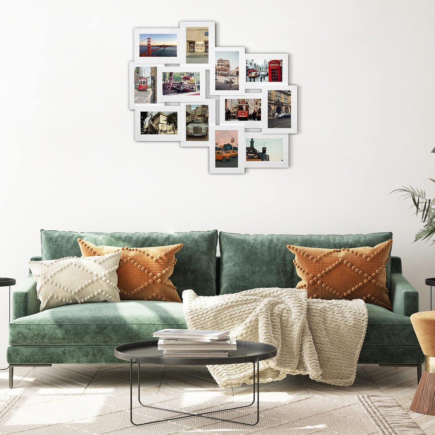 Jerry & Maggie 12 Pack Collage Picture Frame, Photo Frame Wall Decor 4×6 Pictures 12 Opening, Wall Photo Frames for Living Room Decorations, Assembly Required, White