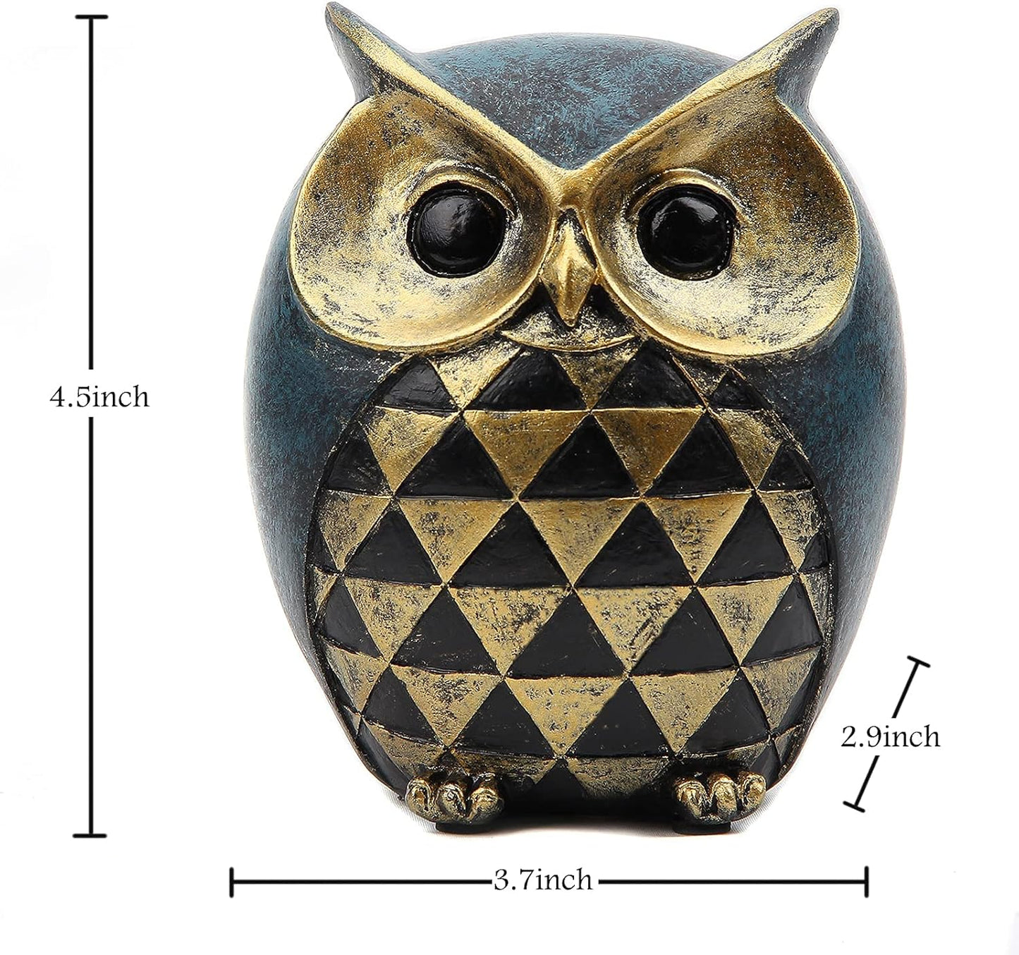 Leekung Owl Statue Home Decor - Owl Figurines for Bookshelf, Bedroom, Living Room, Office & TV Stand Decorations - Animal Sculptures Gift for Bird Lovers