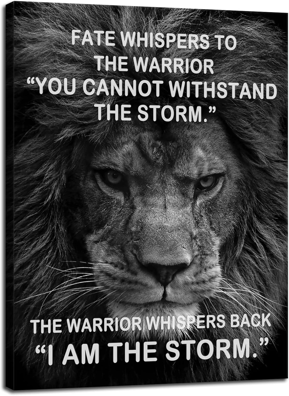 Inspirational Canvas Wall Art Motivational Entrepreneur Quotes Lion Poster Print Animal Picture Office Wall Decor for Living Room Bedroom Gym Decoration Framed Ready to Hang[30″W X 40″H]