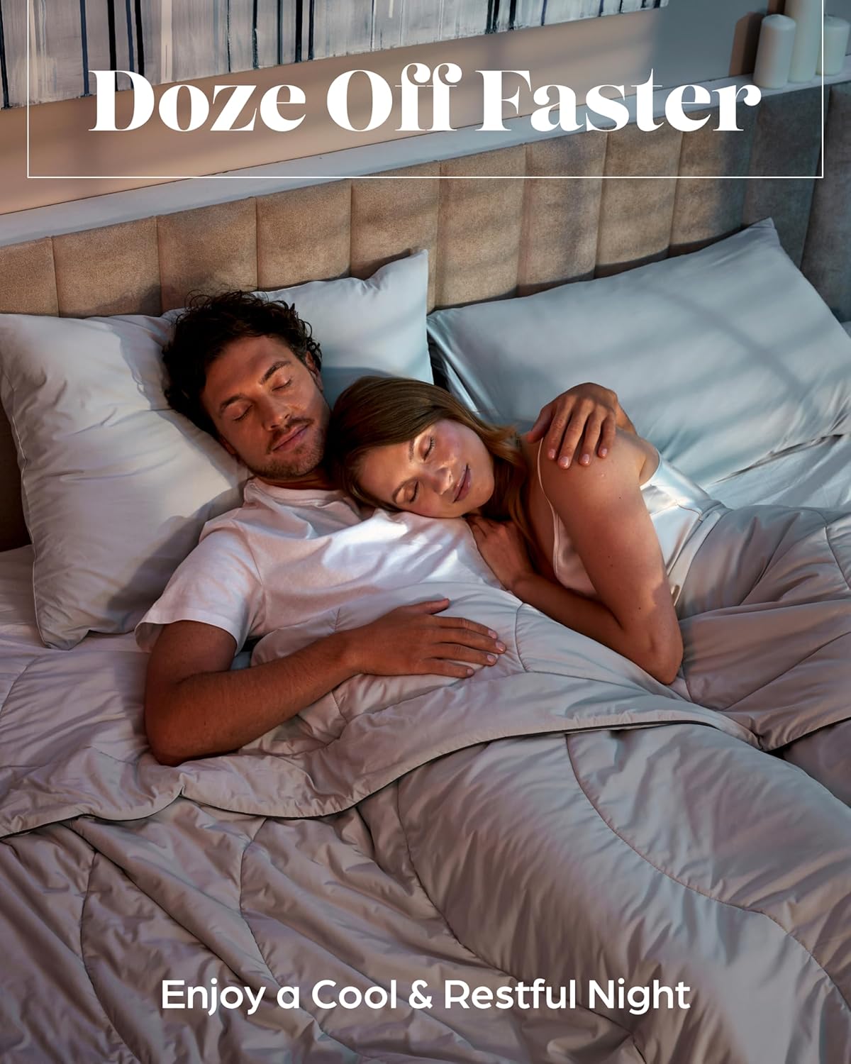 Lavish Comforts® Cooling Comforter King/Cal King Size │Premium Soft Breathable Summer Cooling Blanket for Hot Sleepers │All Season Comforter │106"x96" Light Grey│Gift-Ready Box