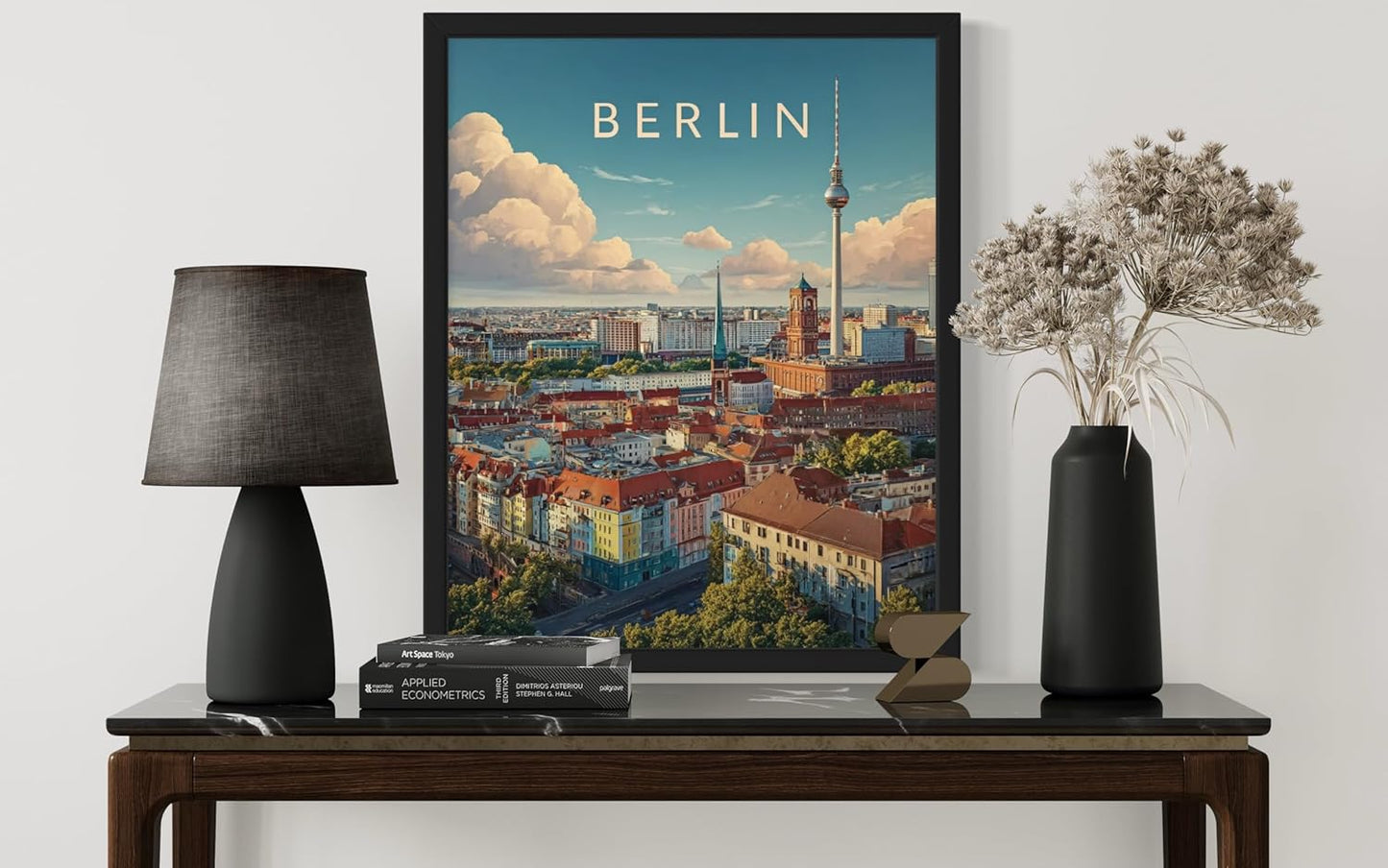 Berlin, Germany Art Print Poster, Europe Vintage City Retro Photography Skyline Travel Bedroom Bathroom Living Room Decor 183 (Berlin, Germany, 24 x 36 inches, Unframed)